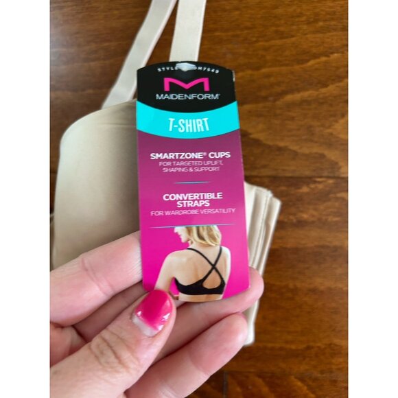 Maidenform One Fab Fit Nude T-Shirt Shaping Extra Coverage Underwire Bra NWT 34C - Picture 3 of 8